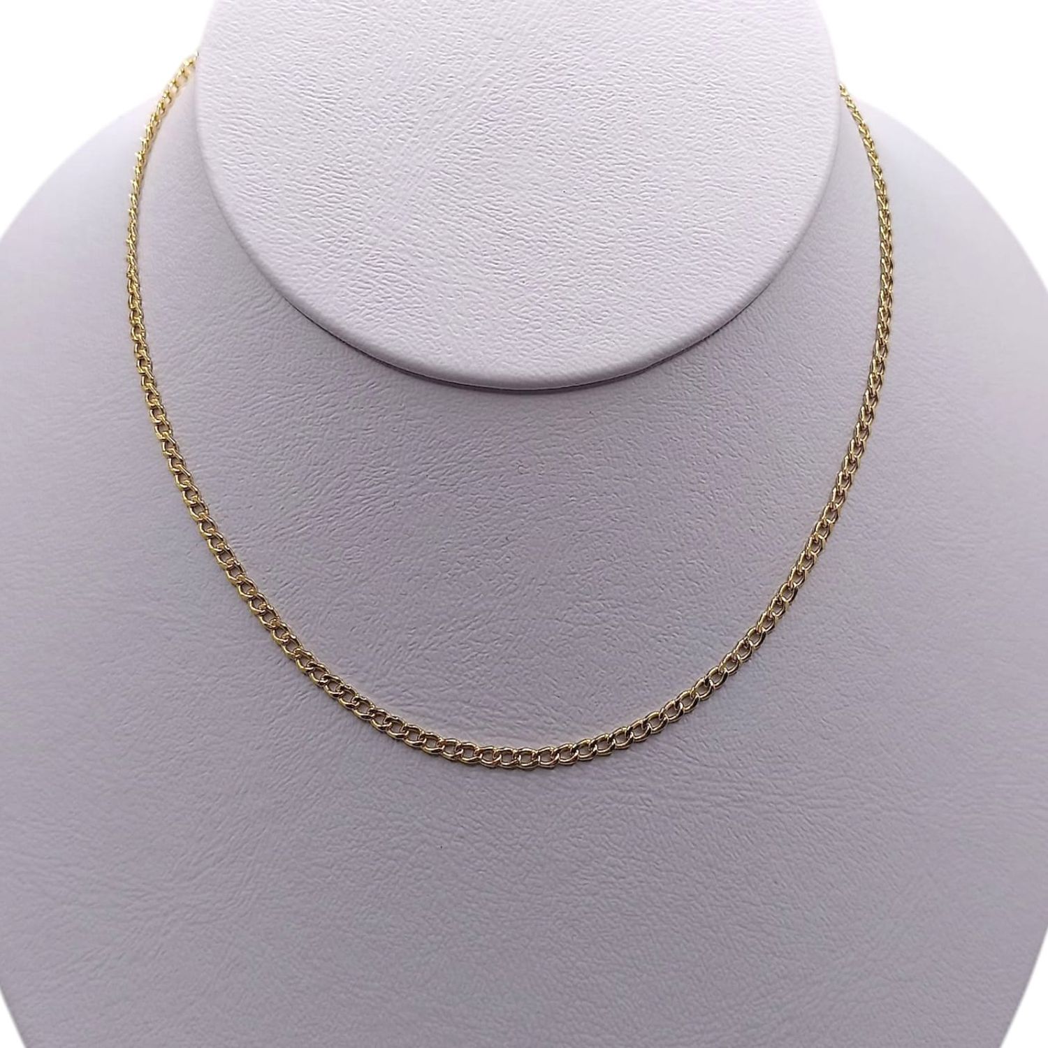 CADENA CUBANA 20&quot; 2 MM, ORO 10K