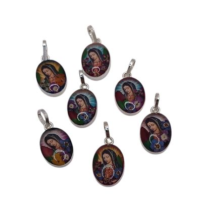 MEDALLA VIRGEN DE GPE, VARIOS MODELOS 2 CM, PLATA .925