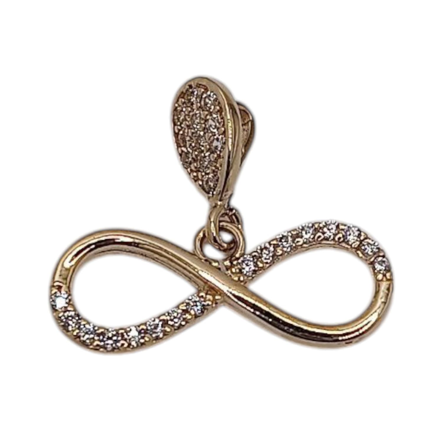 DIJE INFINITO CON MINI CZ, ORO 14K