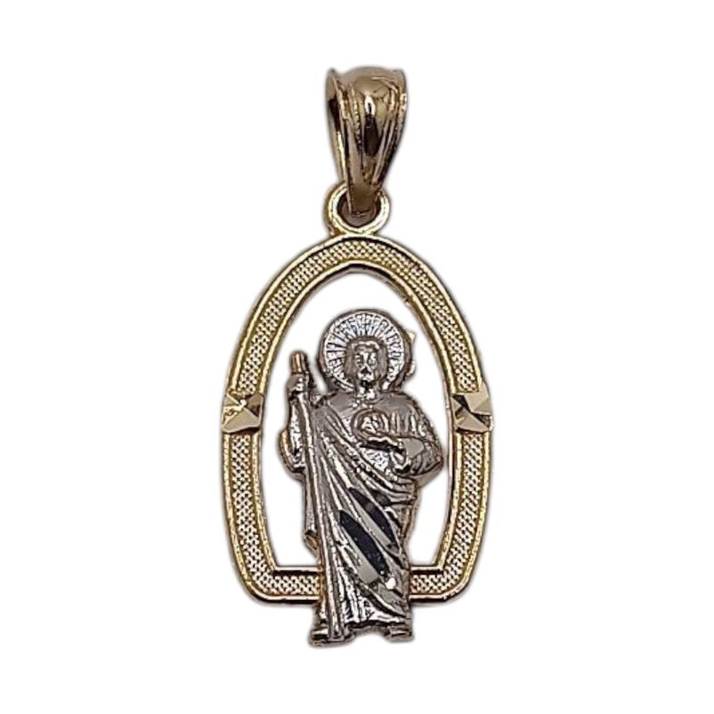 DIJE SAN JUDAS T 2 COLORES 2 CM, ORO 14K