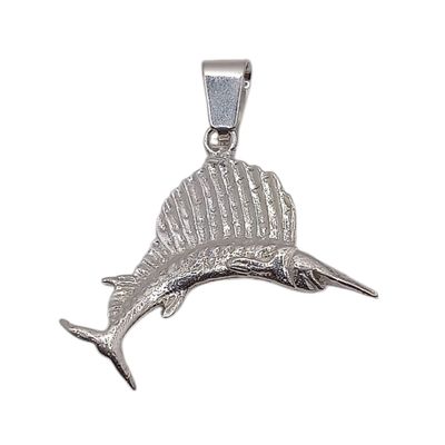 DIJE PEZ ESPADA 3 CM PLATA .925