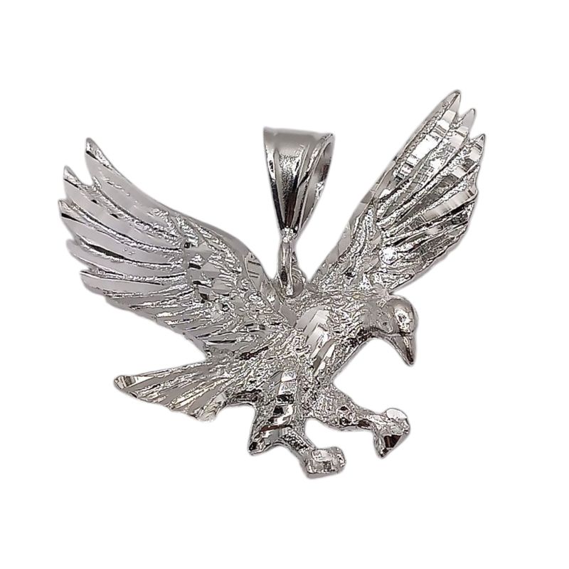 DIJE AGUILA REAL 4 CM LARGO TOTAL 5 CM ANCHO PLATA .925