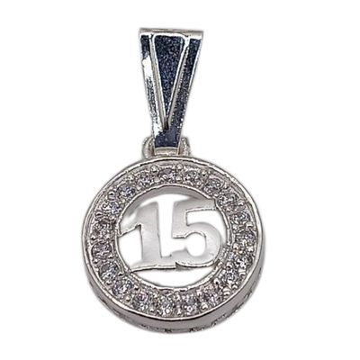DIJE XV AÑOS  2 CM PLATA .925