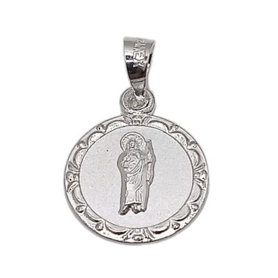 MEDALLA SAN JUDAS T 2CM LARGO TOTAL PLATA .925