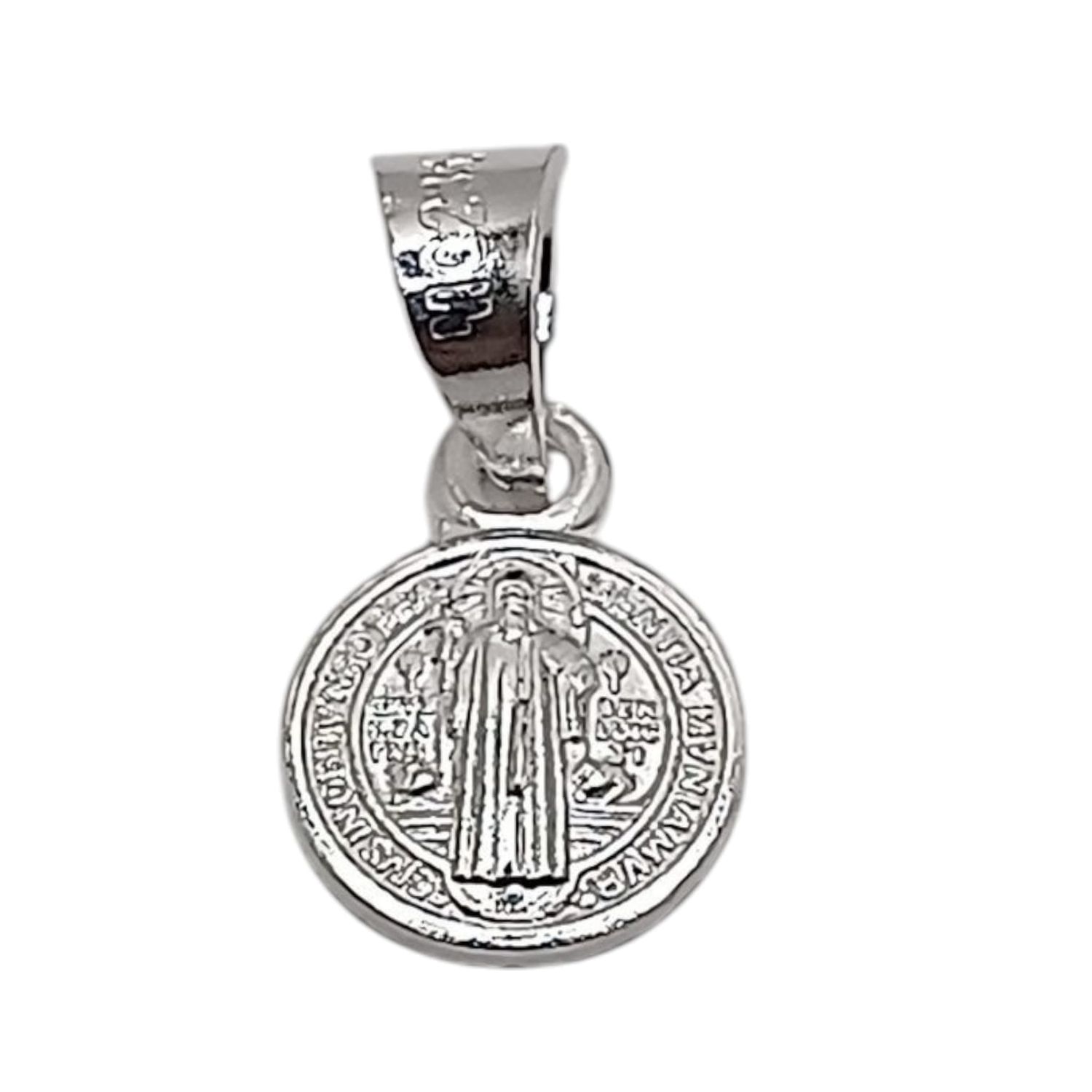 DIJE PLATA SAN BENITO 1.5CM LARGO TOTAL PLATA .925