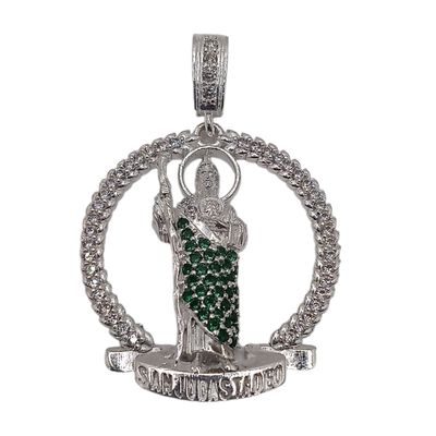 DIJE SAN JUDAS T 4.5 CM LARGO TOTAL PLATA .925