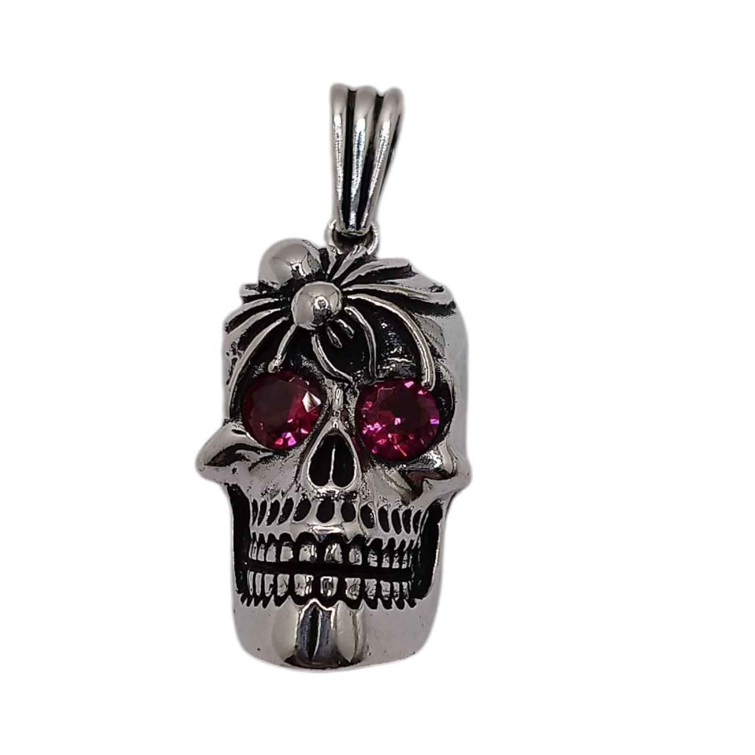 DIJE CALAVERA TIPO OXY 3.5 CM PLATA .925