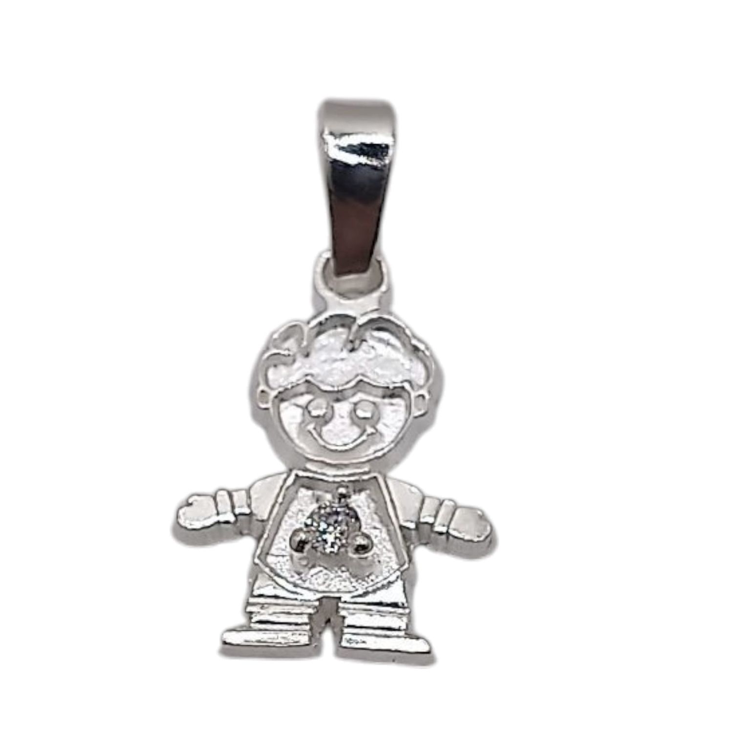 DIJE NIÑO MES DE ABRIL 1.8 CM  PLATA .925