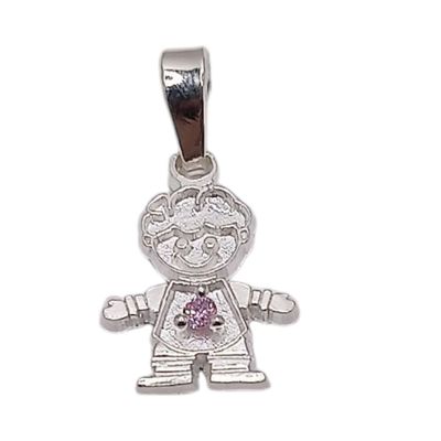 DIJE NIÑO MES DE OCTUBRE . 1.8 CM PLATA .925