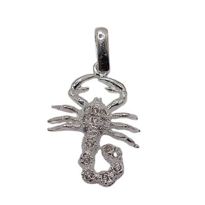 DIJE ALACRAN 2.5 CM  CON CZ  PLATA .925