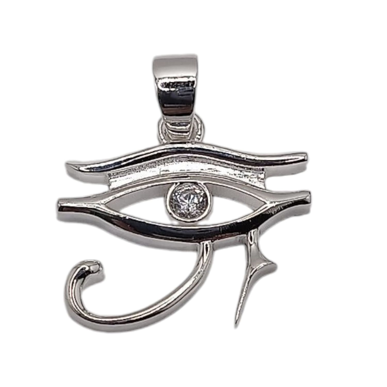 DIJE OJO DE HORUS 2 CM  EN PLATA 925