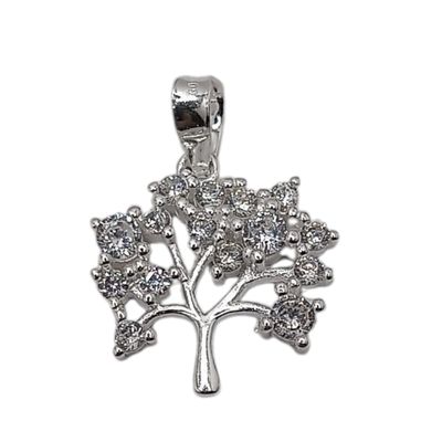 DIJE  ARBOL CON CZ 2 CM PLATA .925