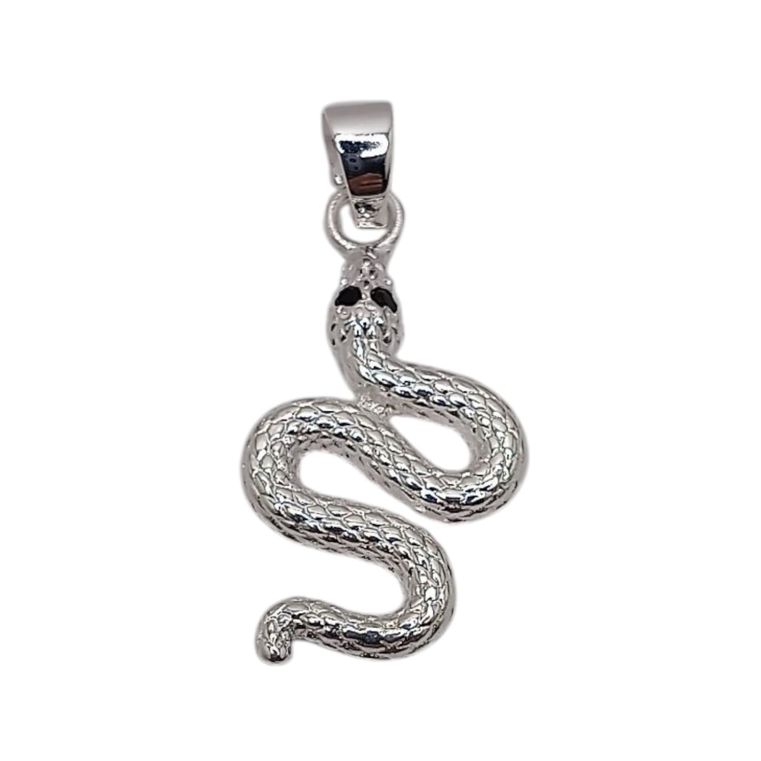 DIJE  DE SERPIENTE  5 CM PLATA 925