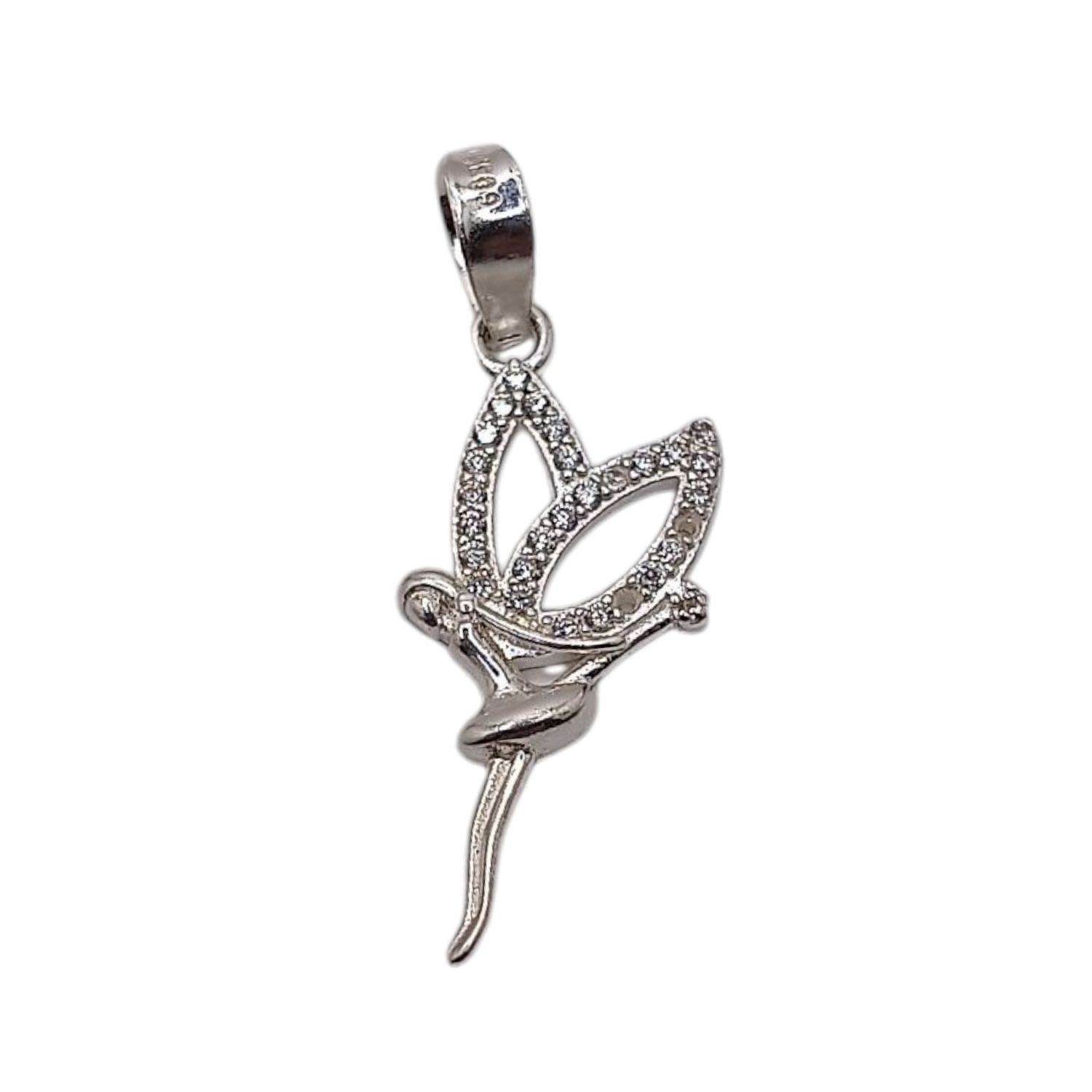 DIJE  ADA  CON MINI CZ , 3CM PLATA .925