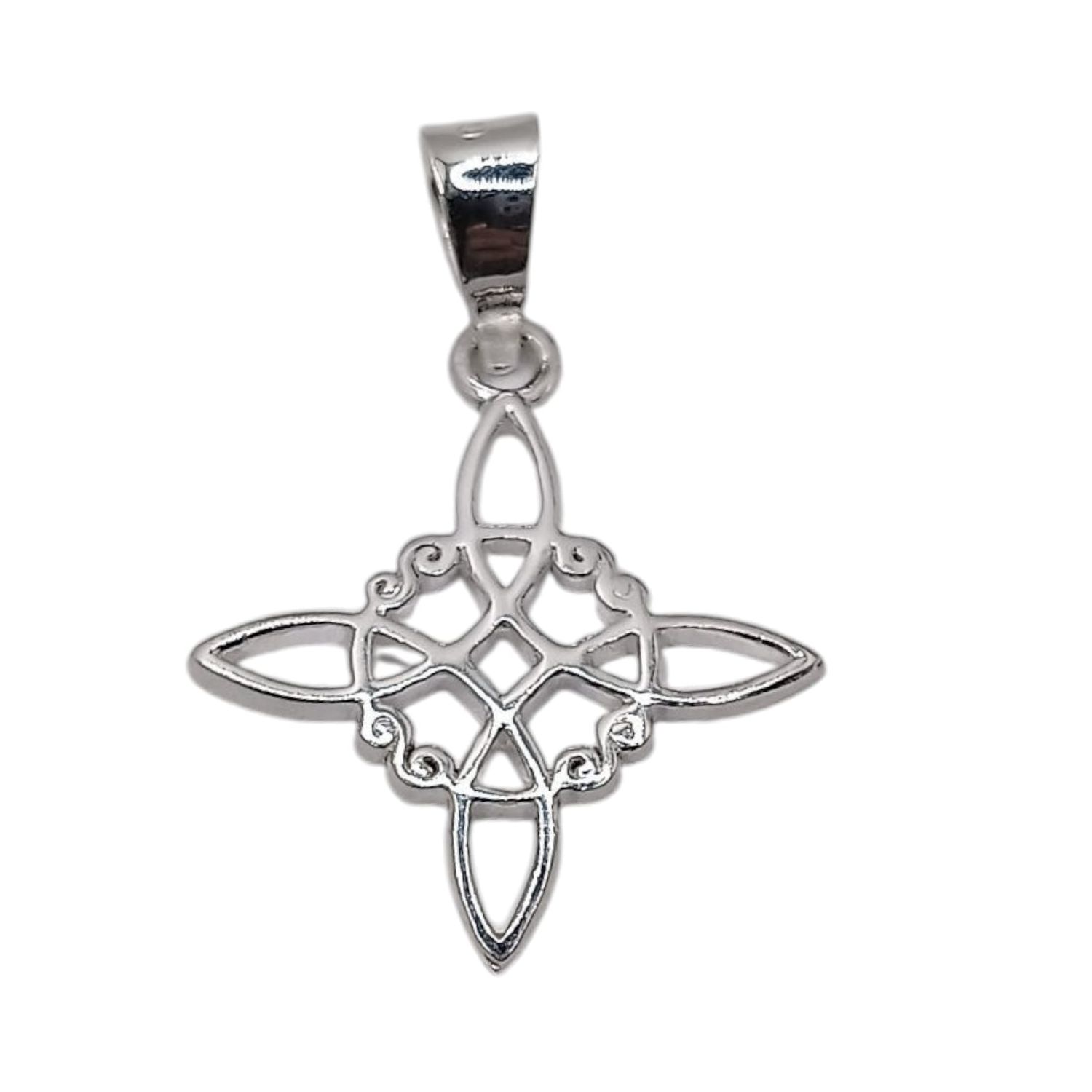 DIJE NUDO DE BRUJA 3 CM PLATA .925