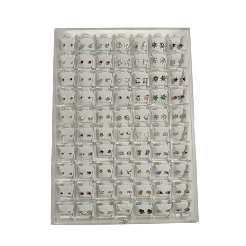 70 pares Broquel Plata .925 Incluye la charola acrílica.