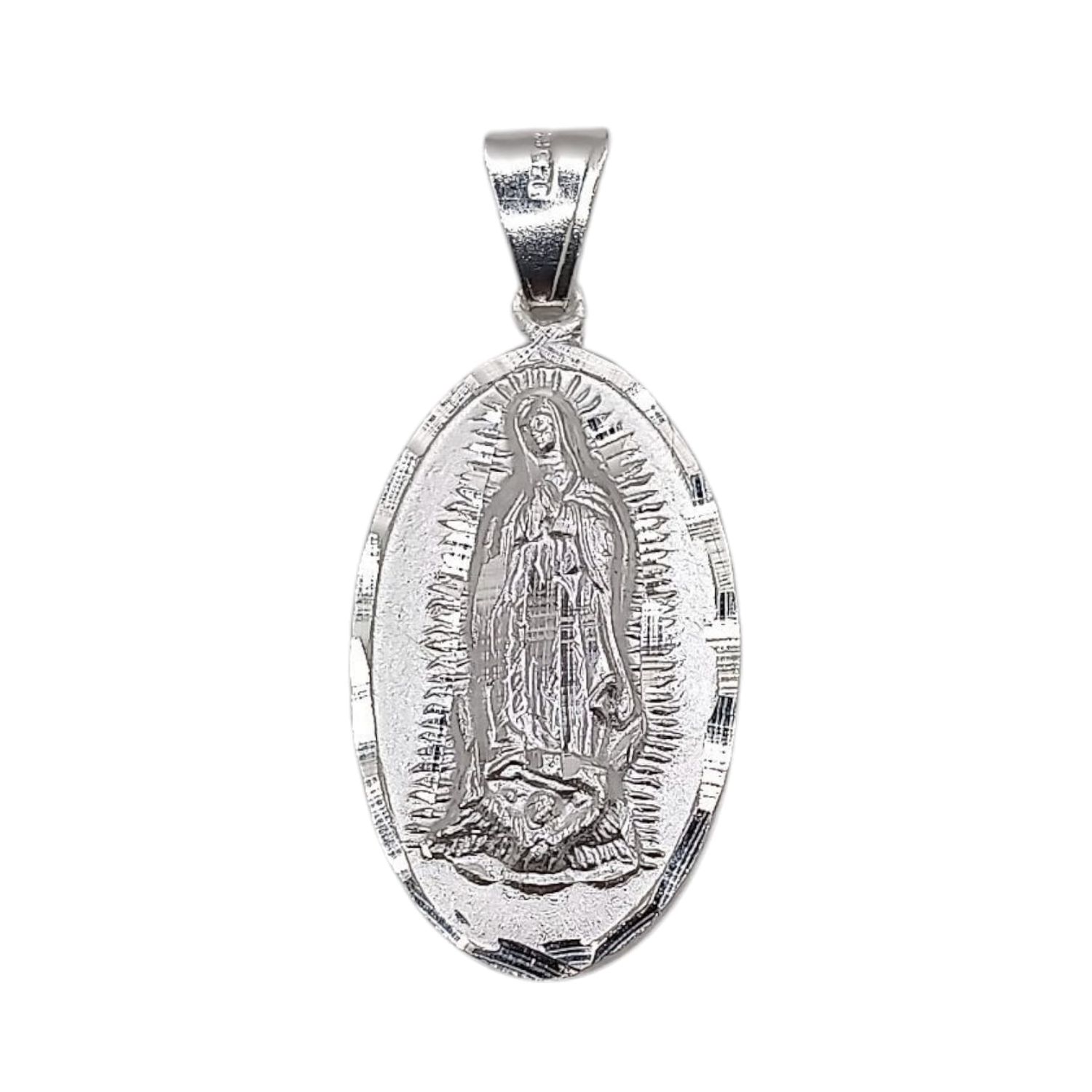 MEDALLA ESCAPULARIO V DE GPE Y SAN JUDAS T 3.5 CM, PLATA .925
