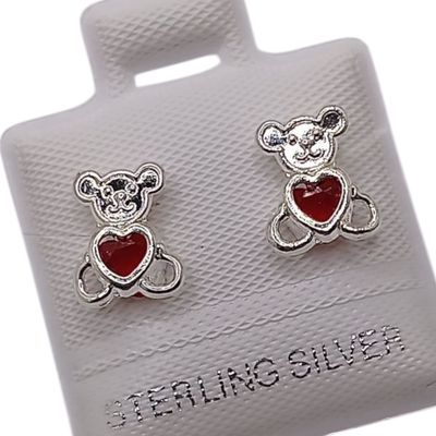 BROQUEL OSIT0 CORAZON ROJO, PLATA .925