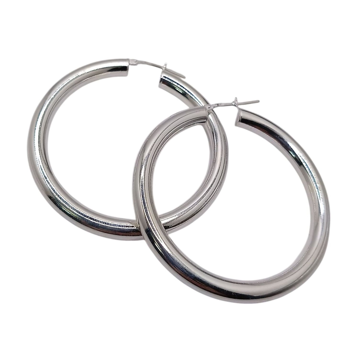 ARRACADA TUBO IT LISA 5 CM PLATA .925
