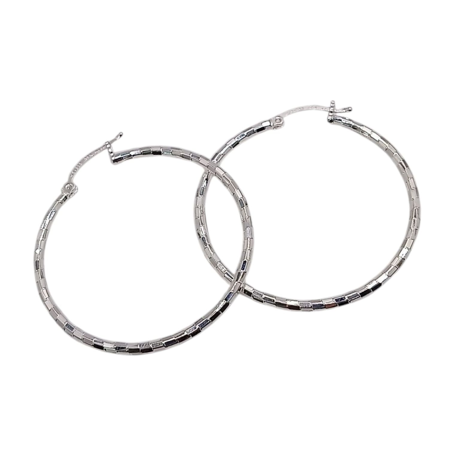 ARRACADA CALADA 4 CM, PLATA .925