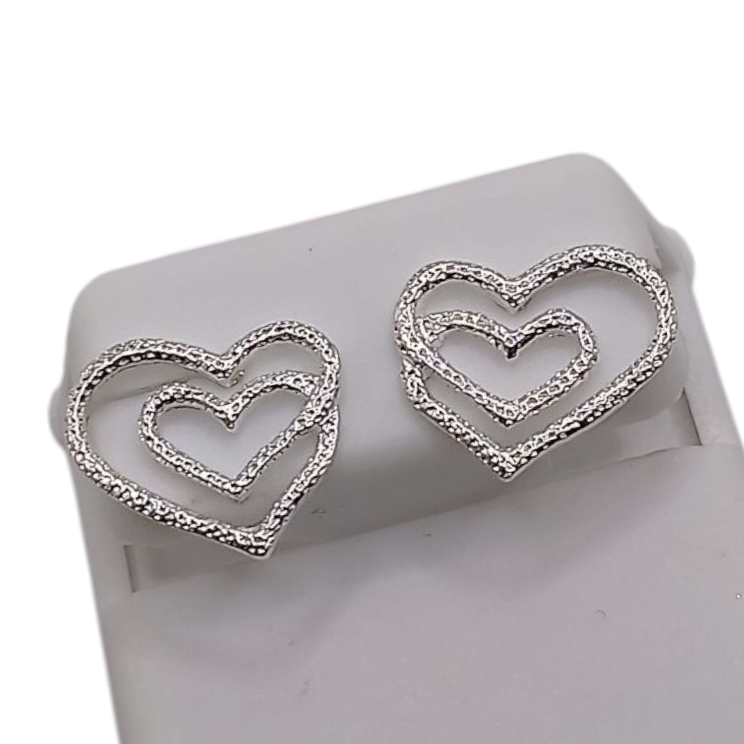 ARETE CORAZONES BROCHE MARIPOSA PLATA .925