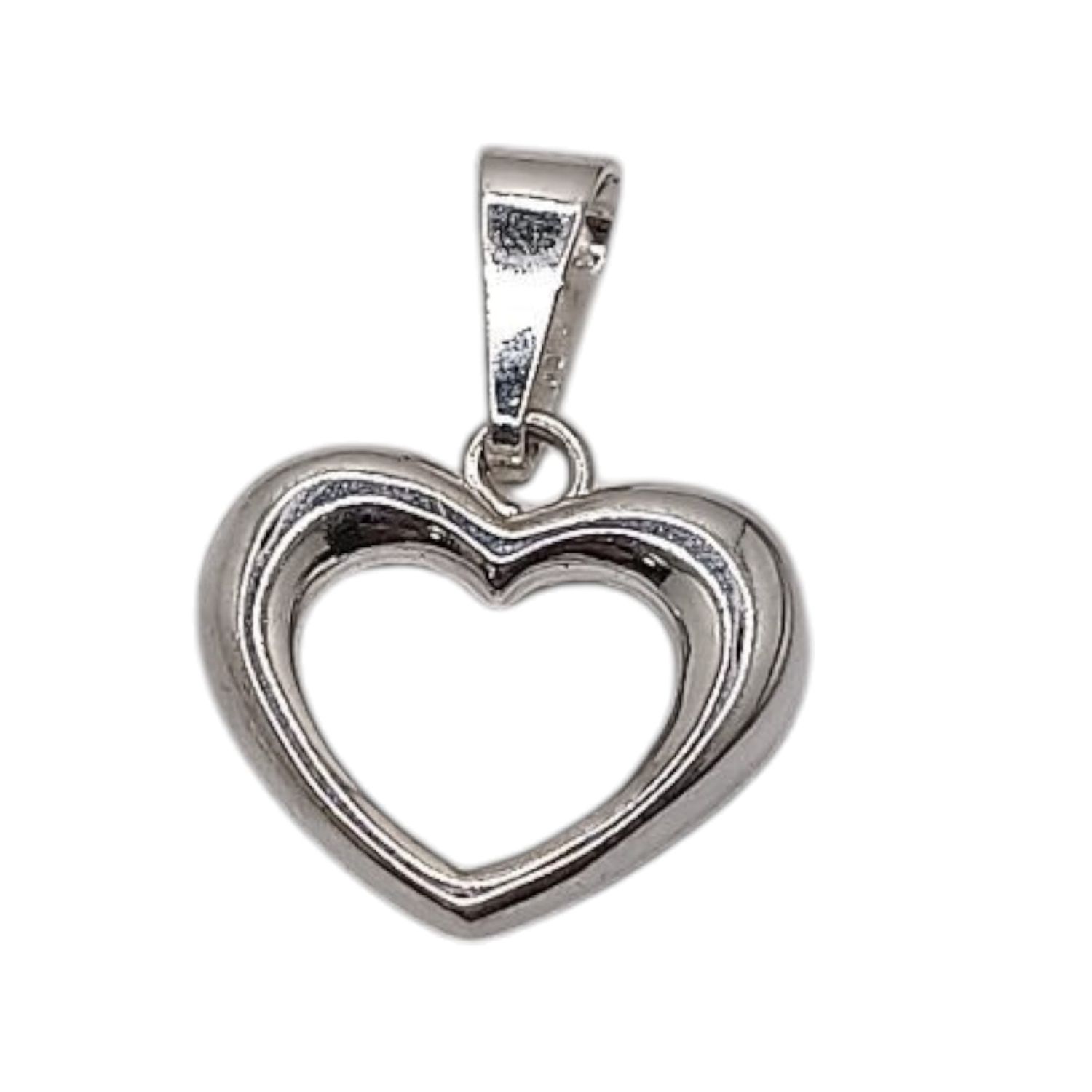DIJE CORAZON 1.5 CM, PLATA .925