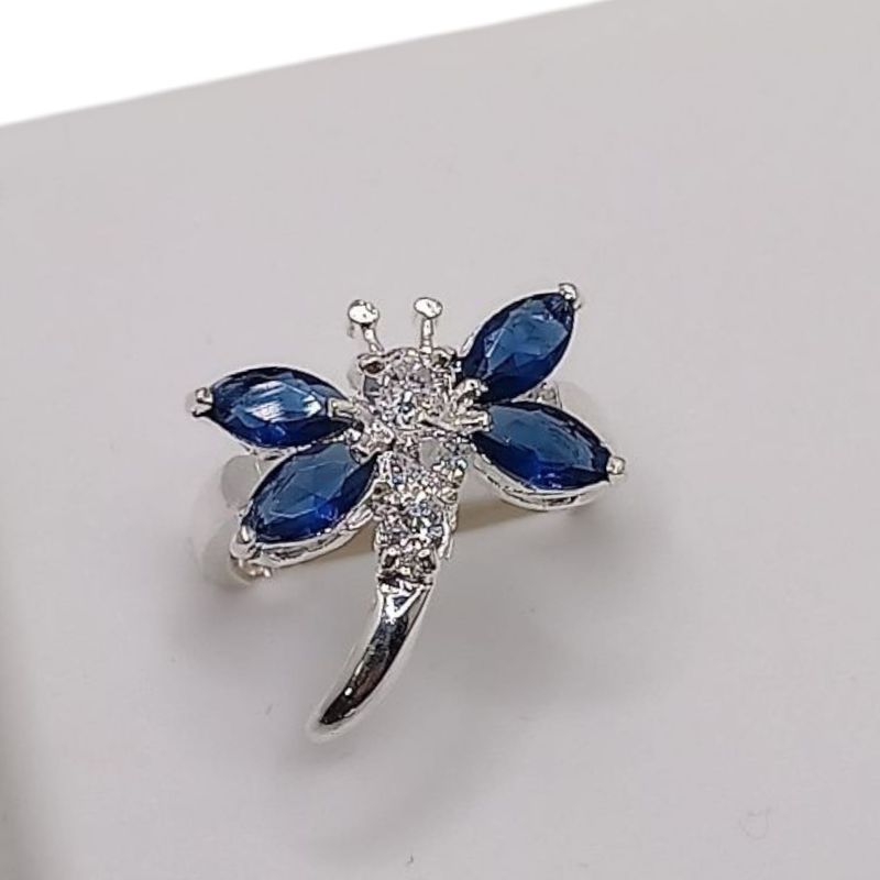 ANILLO LIBELULA NAVY VARIAS MEDIDAS PLATA .925