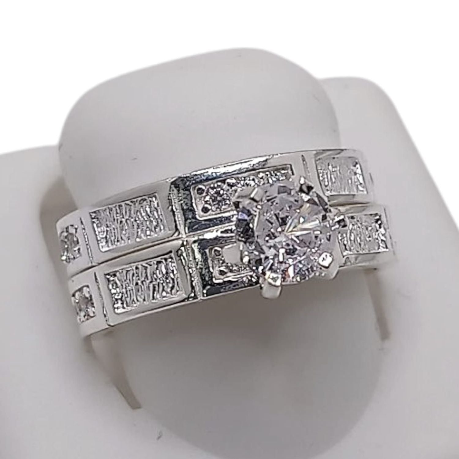 ANILLO  SOLITARIO ALIANZA PLATA .925