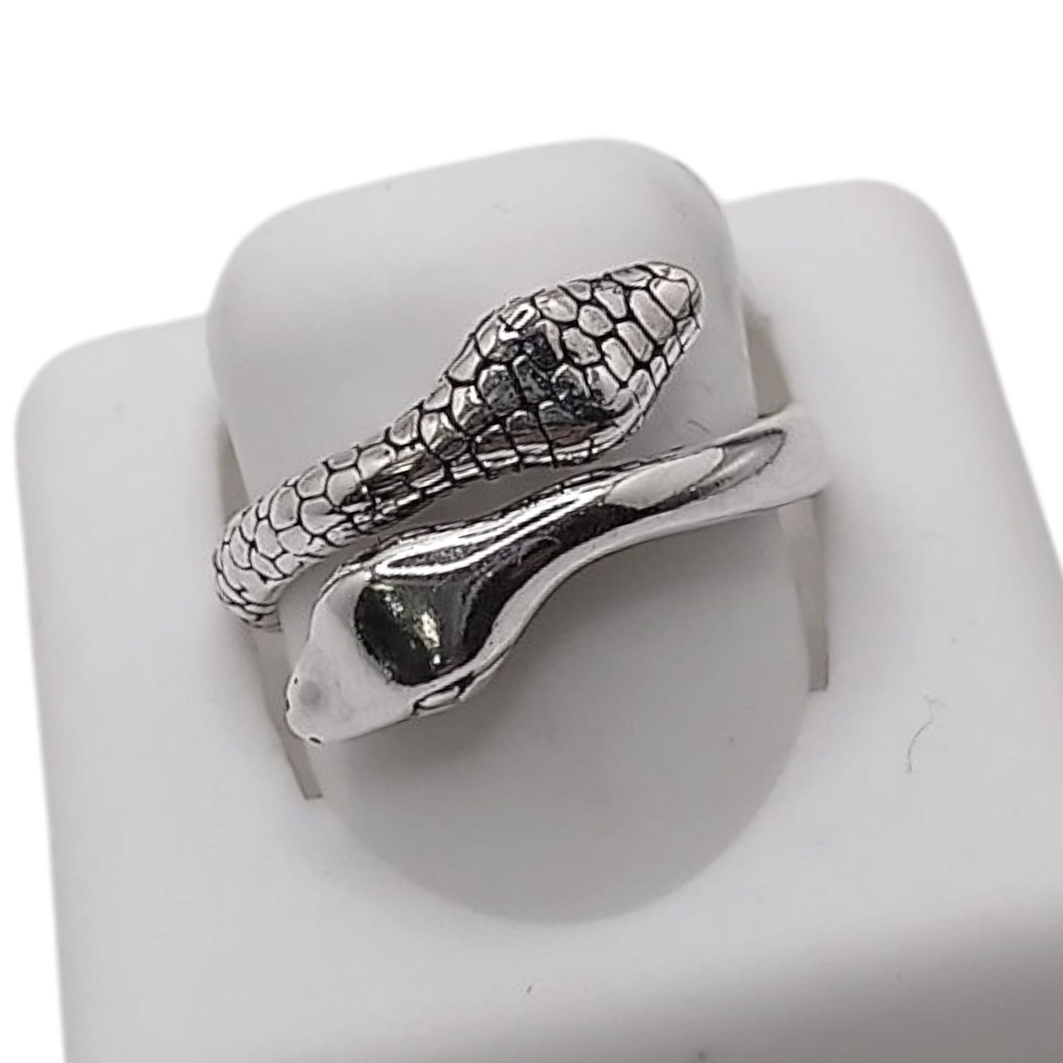 ANILLO VIBORA, AJUSTABLE, PLATA .925