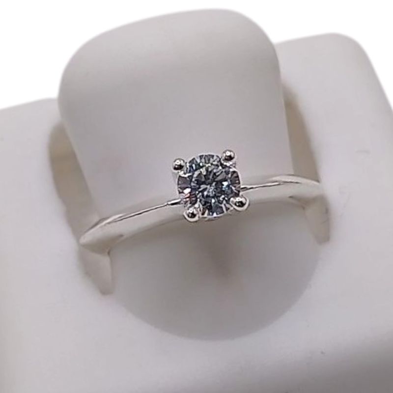 ANILLO SOLITARIO PLATA .925