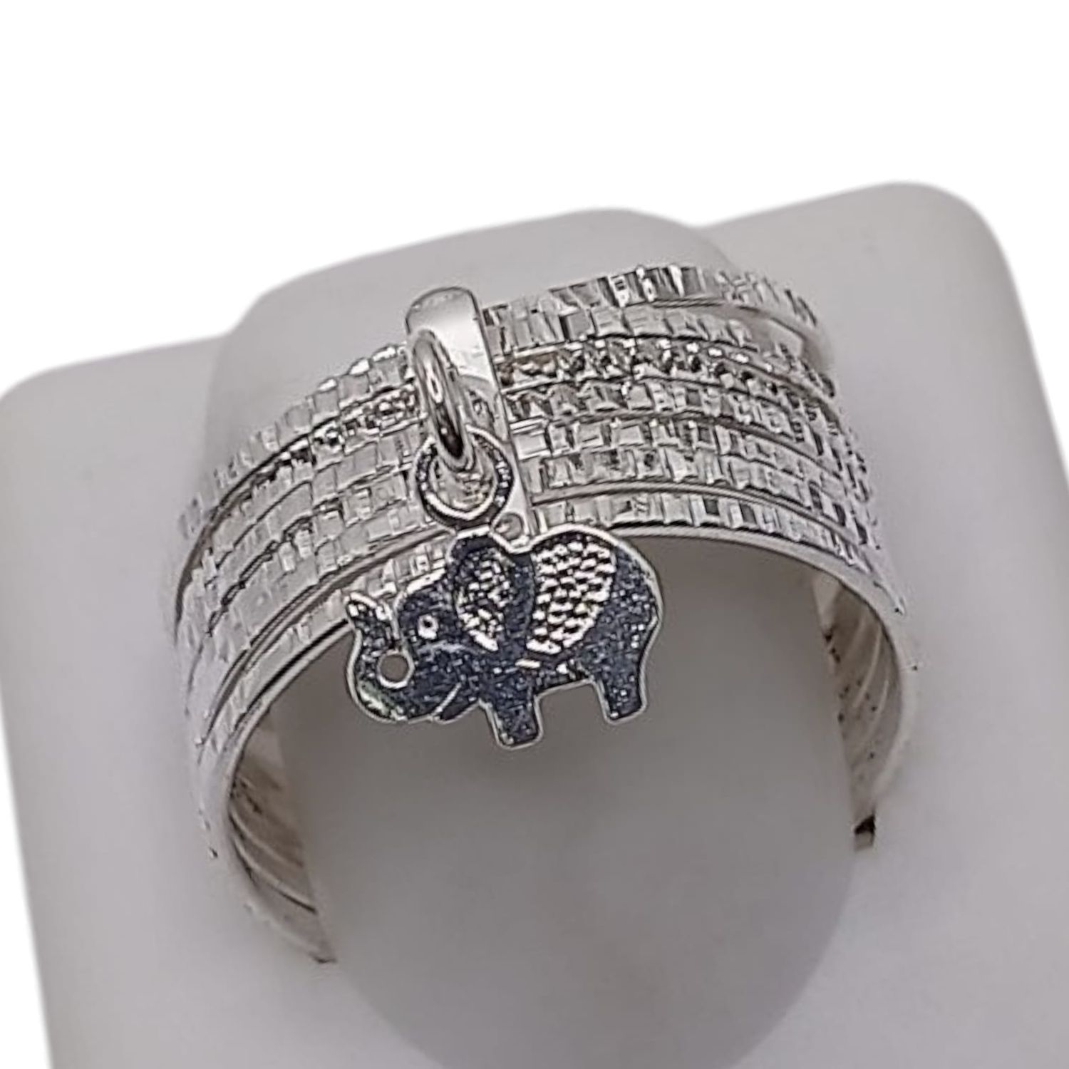 ANILLO SEMANARIO CON ELEFANTE VARIAS MEDIDAS PLATA .925