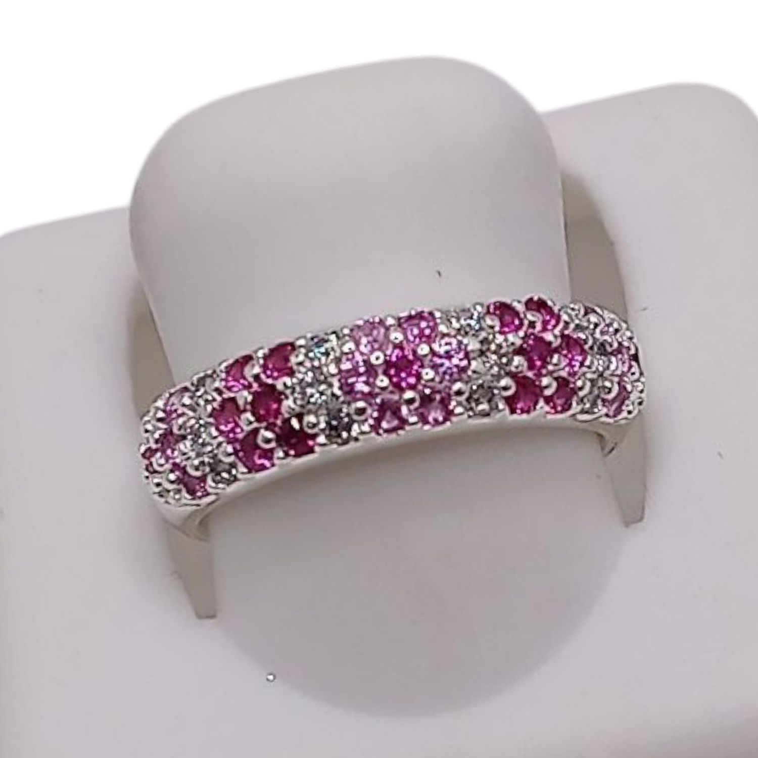 ANILLO ARGOLLA  CZ MULTICOLOR PLATA .925