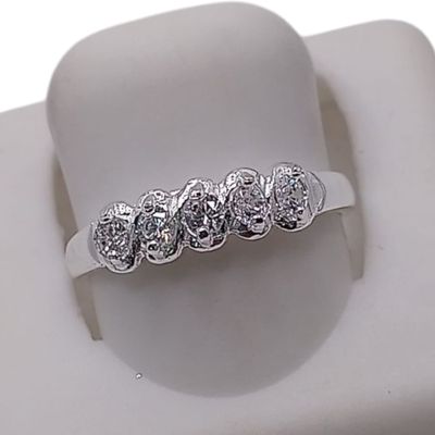 ANILLO CHURUMBELA CZ BLANCA VARIAS MEDIDAS  PLATA .925