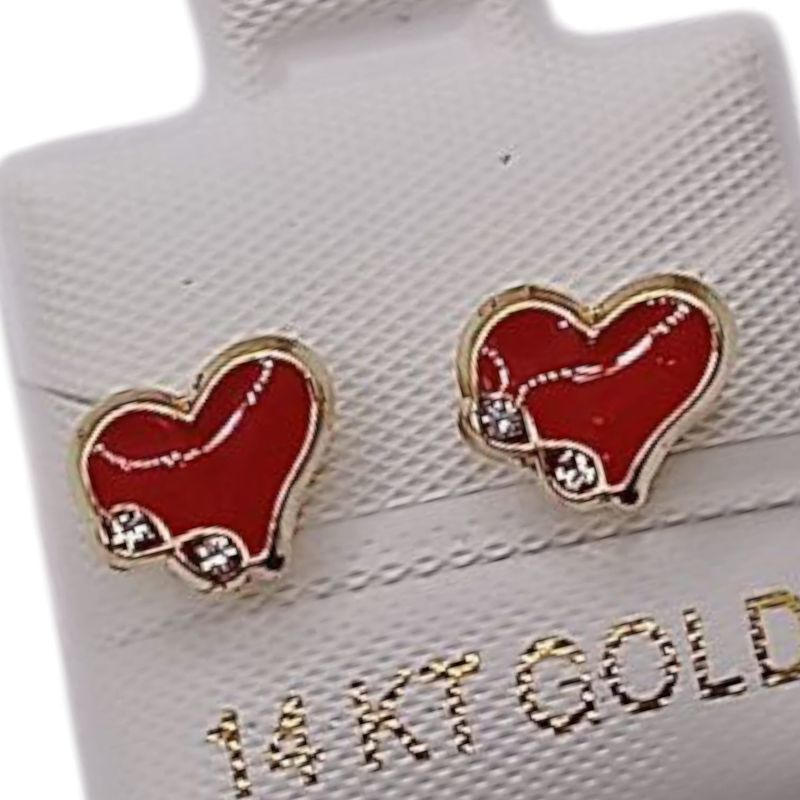 BROQUEL CORAZON INFINITO ORO 14K