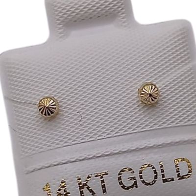 BROQUEL HONGO DIMANATADO 2.5mm ORO 14K