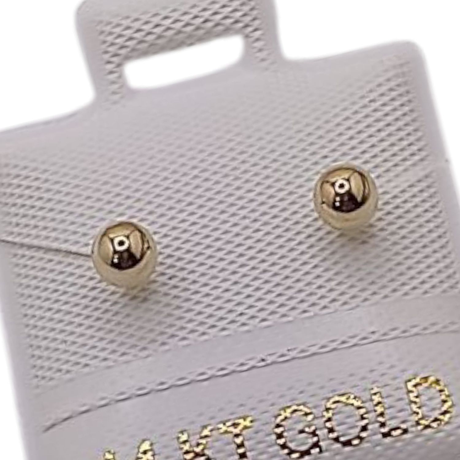 BROQUEL DORMILONA LISA MEDIDA 3.5mm BROCHE BOLITA  ORO 14K