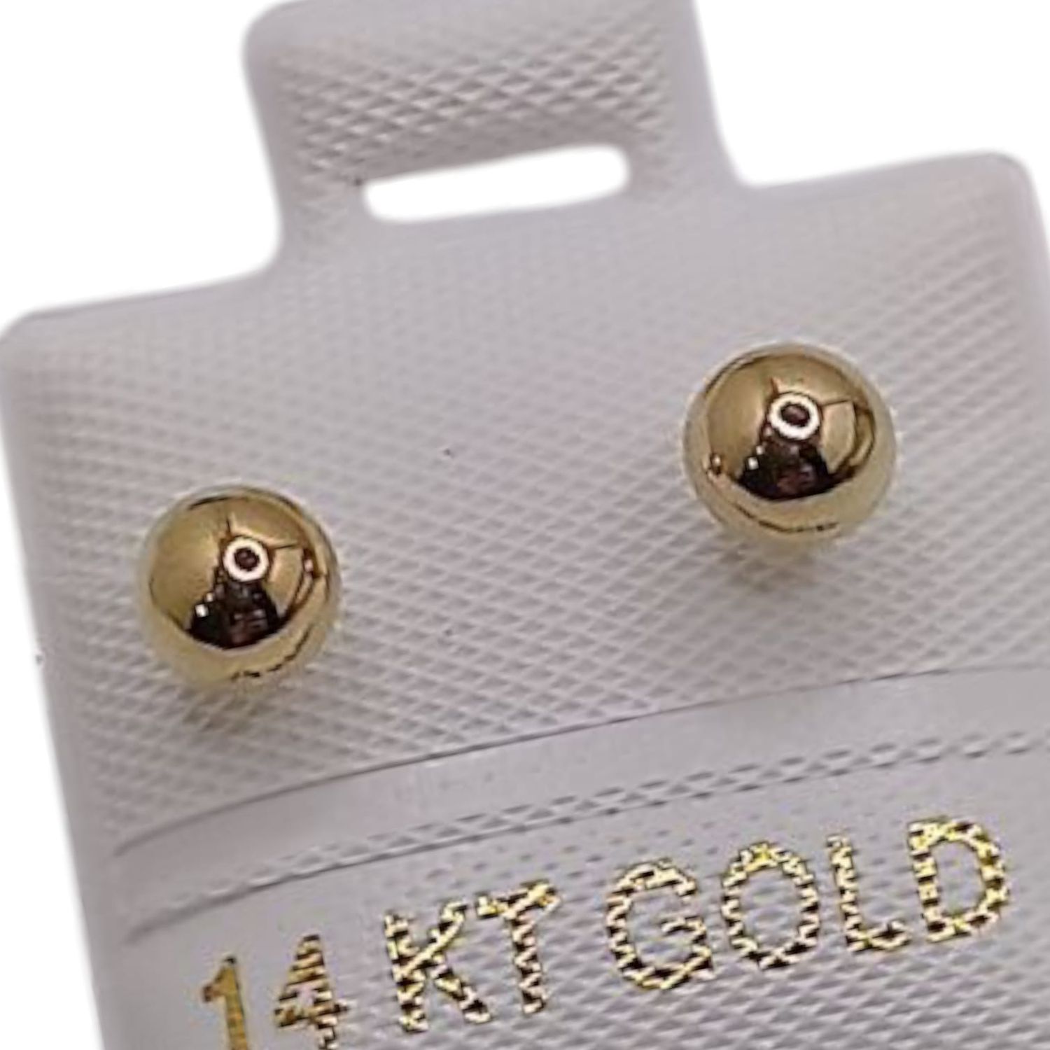 BROQUEL DORMILONA LISA MEDIDA 4.5mm BROCHE BOLITA  ORO 14K