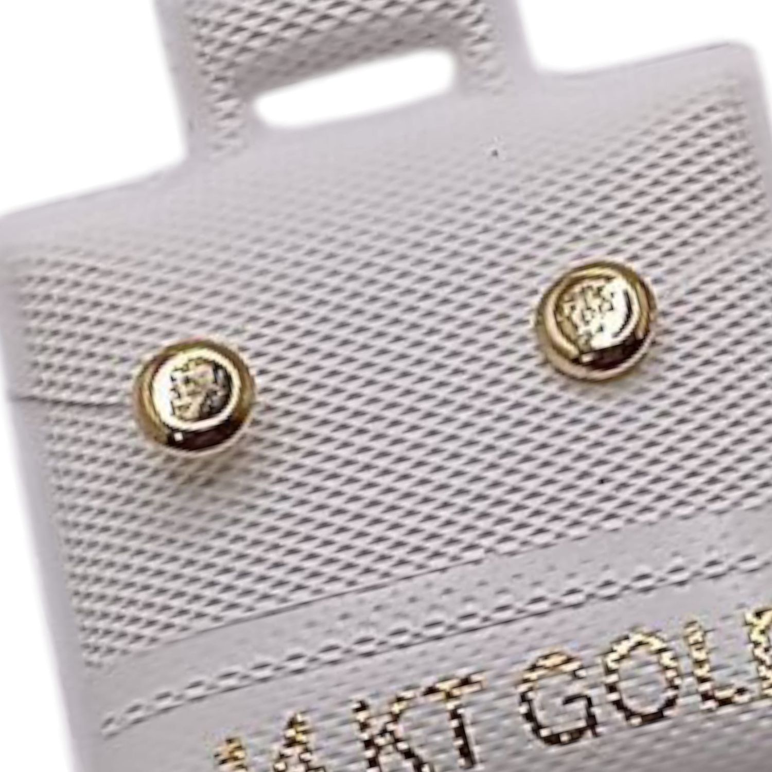 BROQUEL BOTON PEQUEÑO , BROCHE BOLITA ORO 14K
