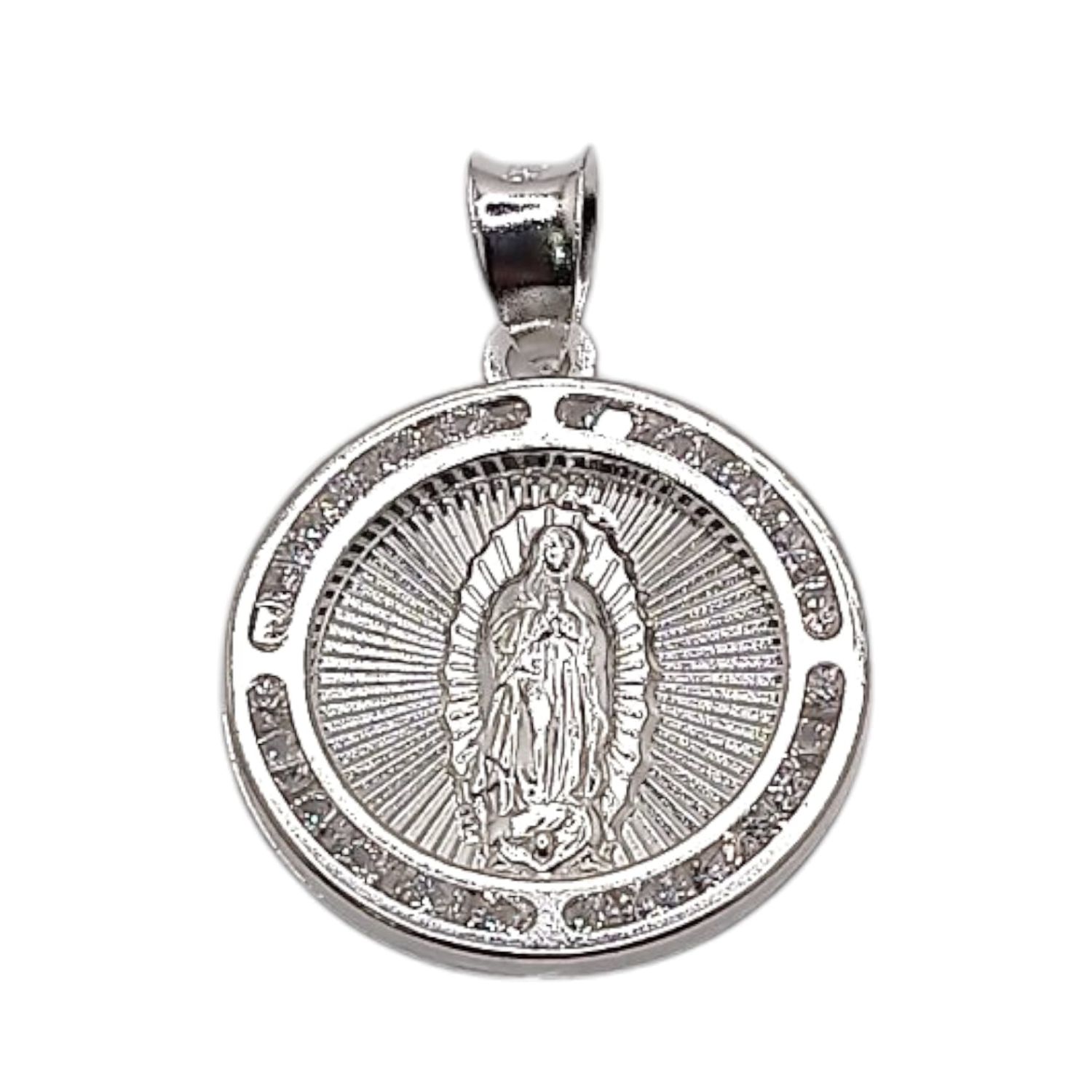 MEDALLA VIRGEN DE GPE  2 CM, PLATA .925