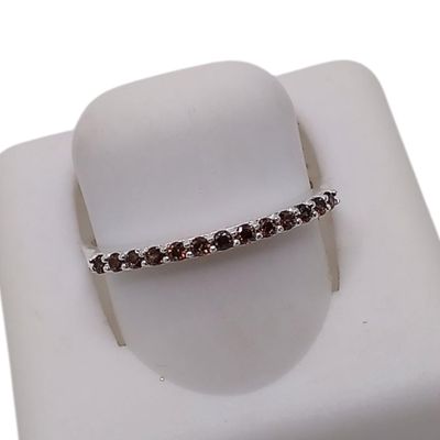 ANILLO ARGOLLA CZ AMBAR VARIAS MEDIDAS PLATA .925