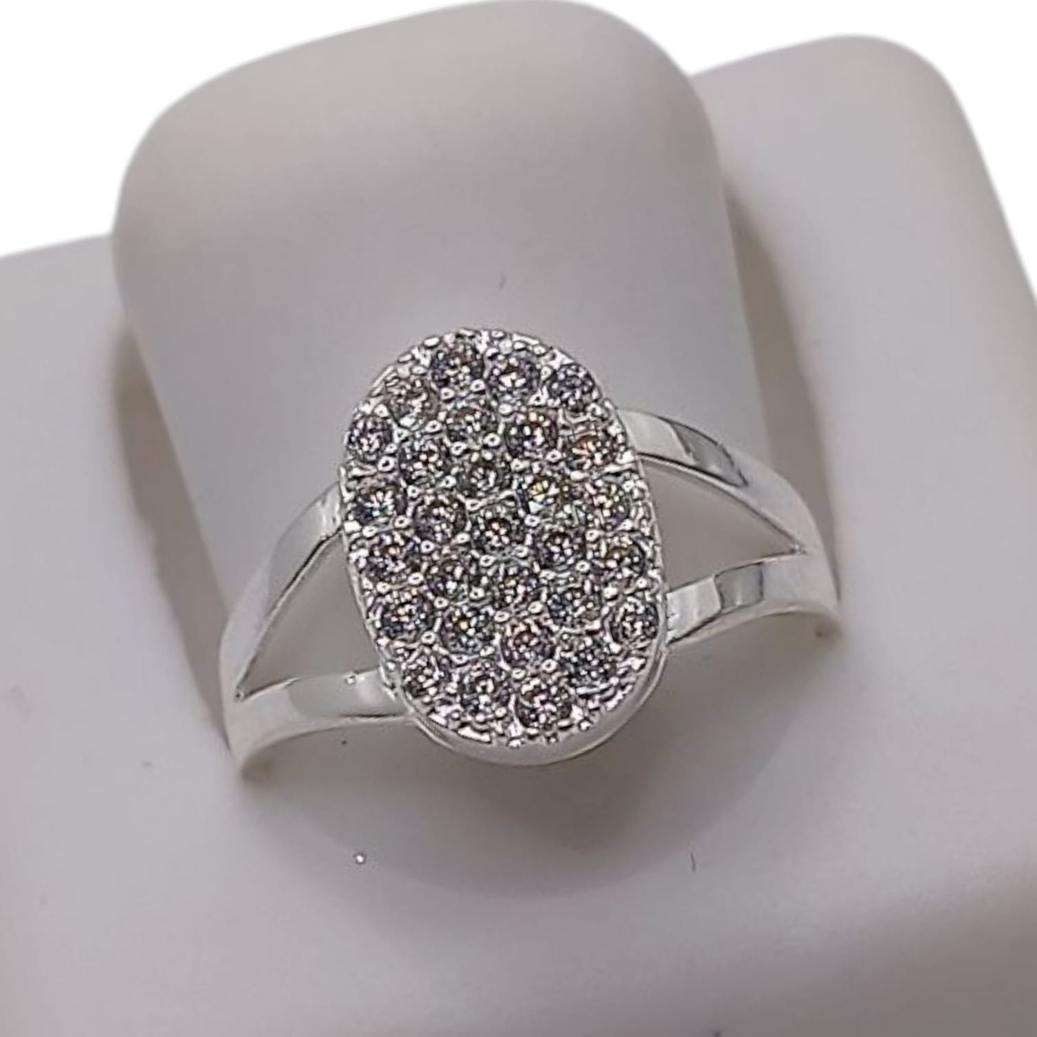 ANILLO PLAQUITA CON CZ PLATA .925