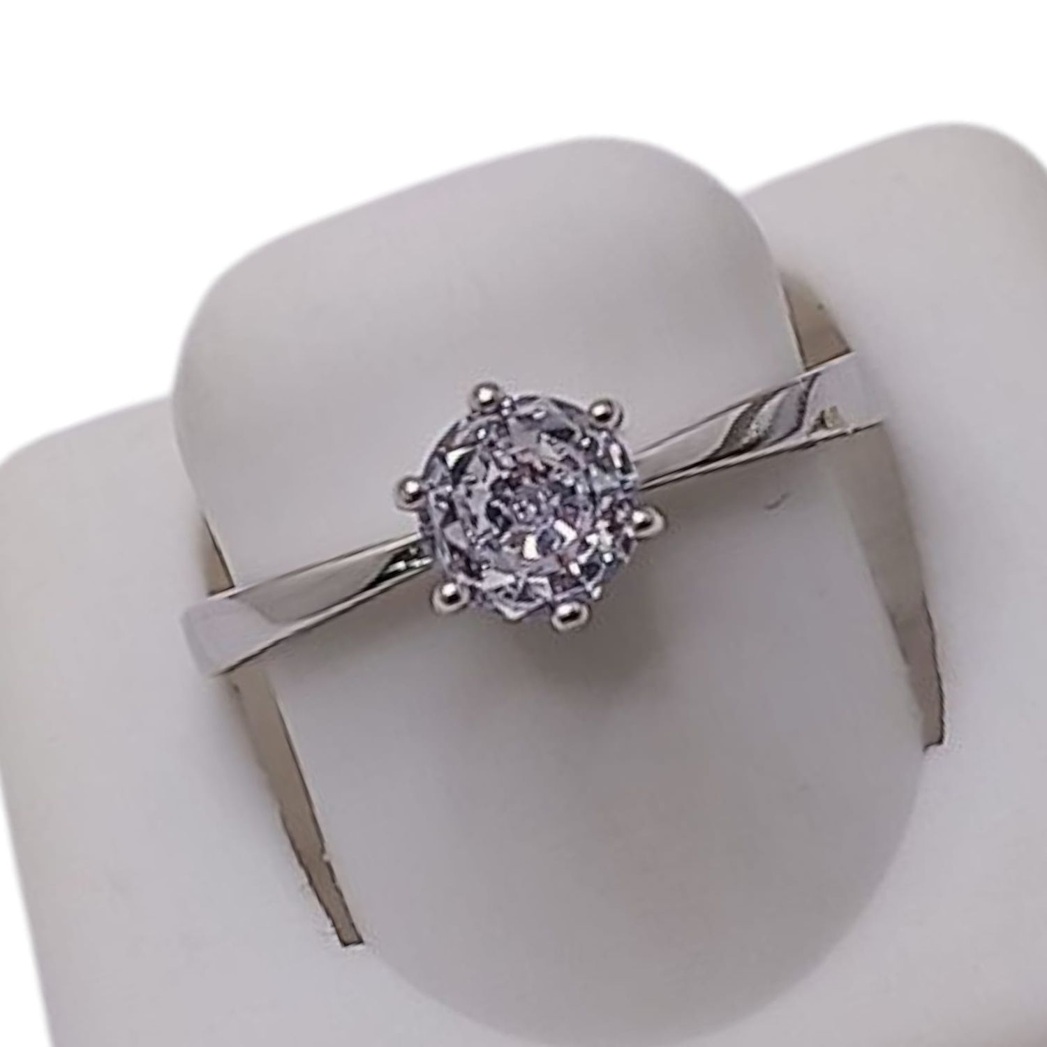 ANILLO SOLITARIO VARIAS MEDIDAS PLATA .925