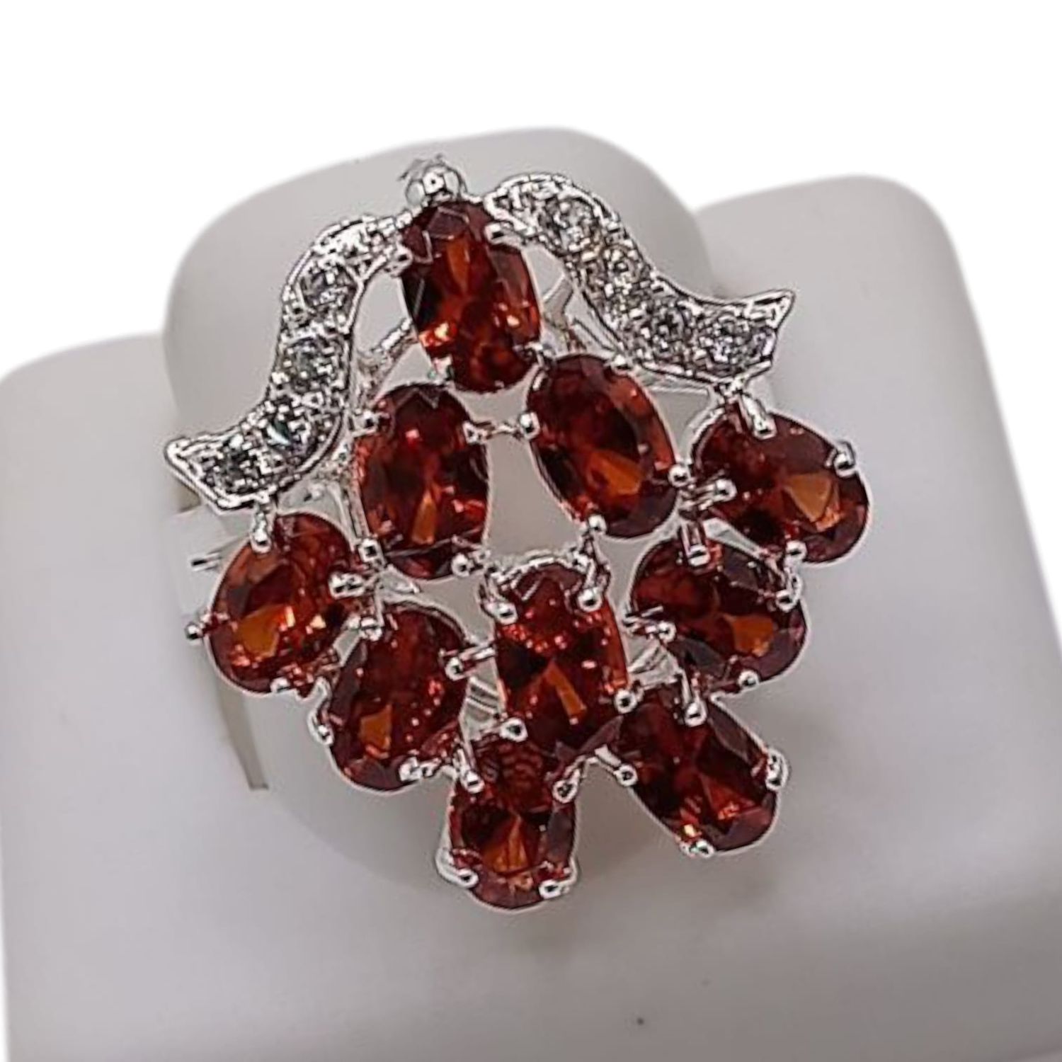 ANILLO RACIMO CZ   CHEDRON VARIAS MEDIDAS  PLATA .925
