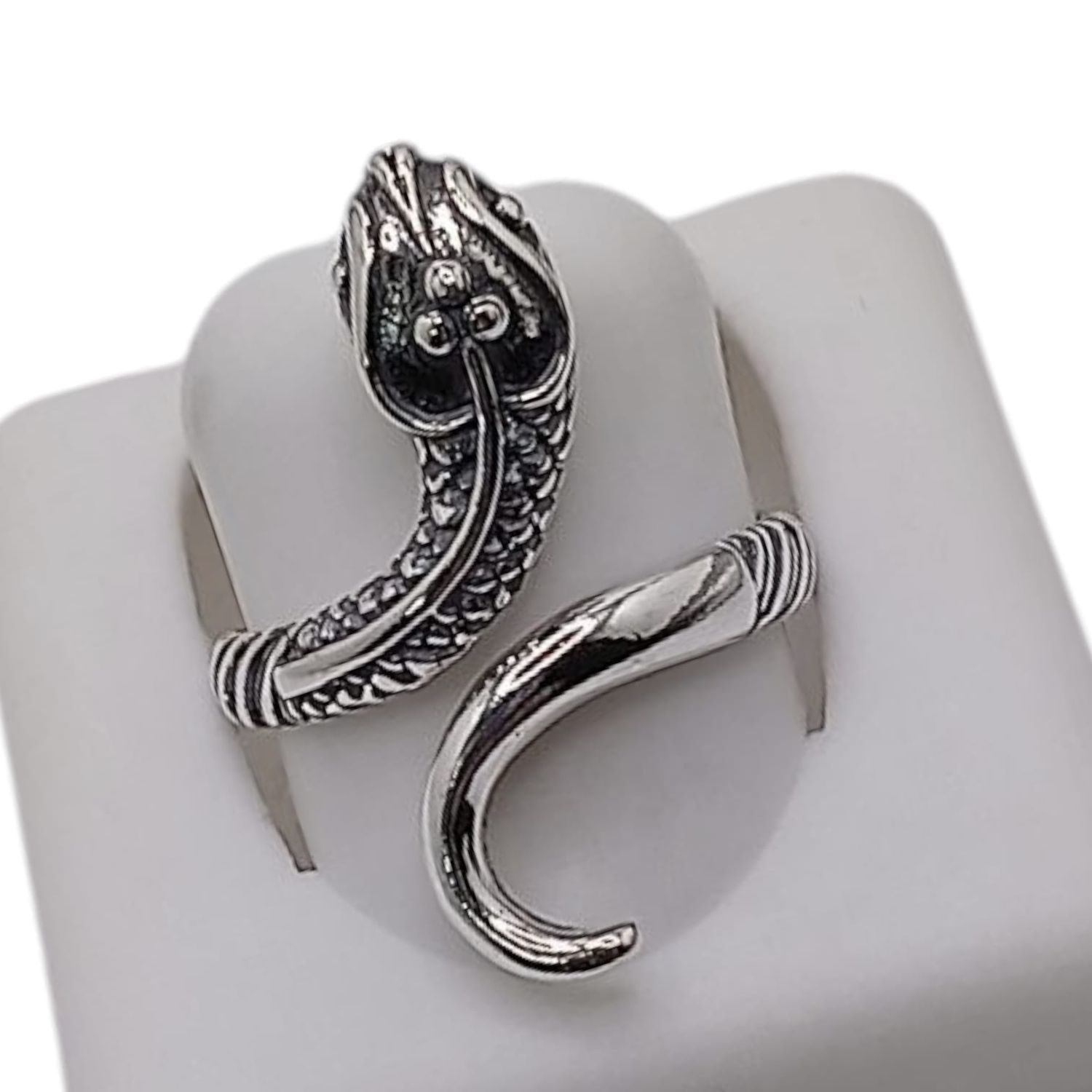 ANILLO VIBORA CASCABEL, VARIAS MEDIDAS, PLATA .925