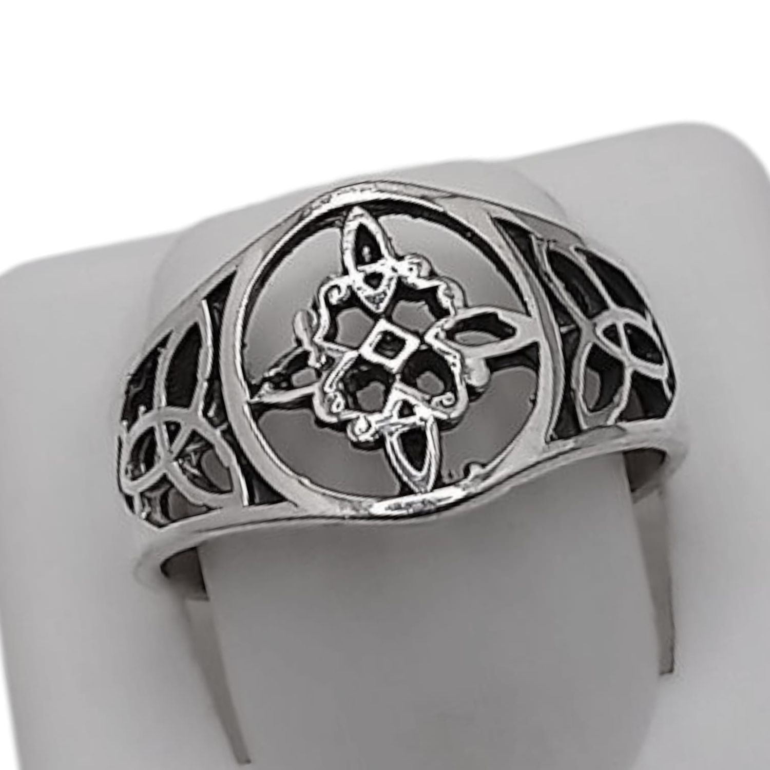 ANILLO NUDO DE BRUJA OXY VARIAS MEDIDAS PLATA  .925