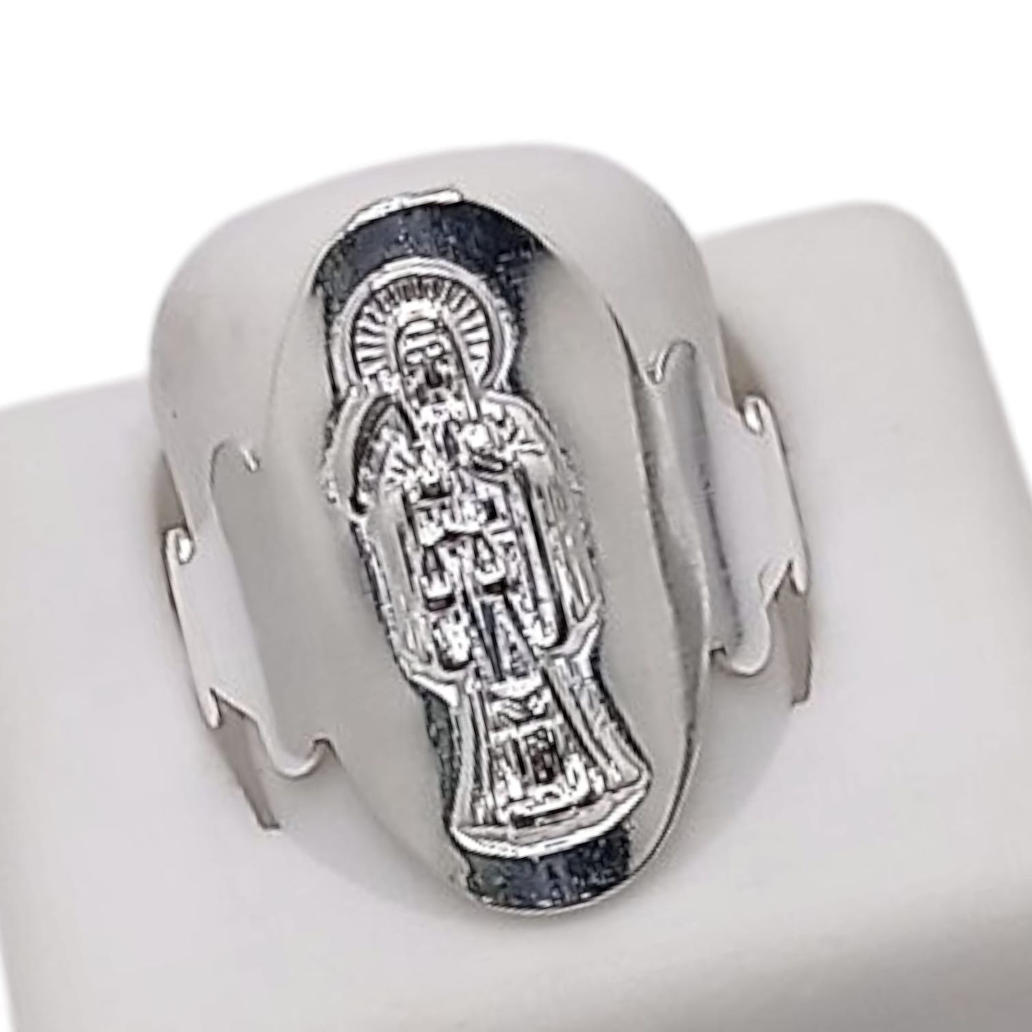 ANILLO LISO SANTA MUERTE  PLATA .925