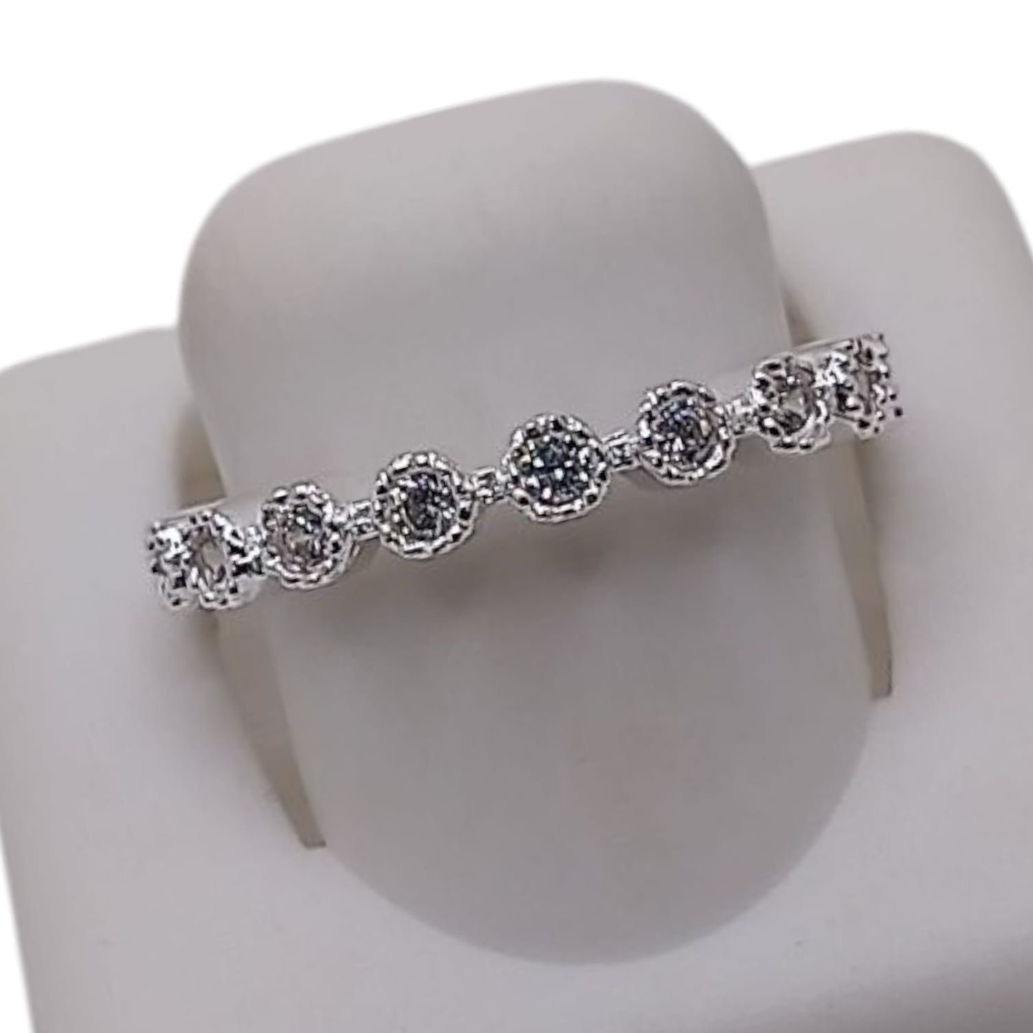 ANILLO ARGOLLA CON CZ VARIAS MEDIDAS PLATA .925