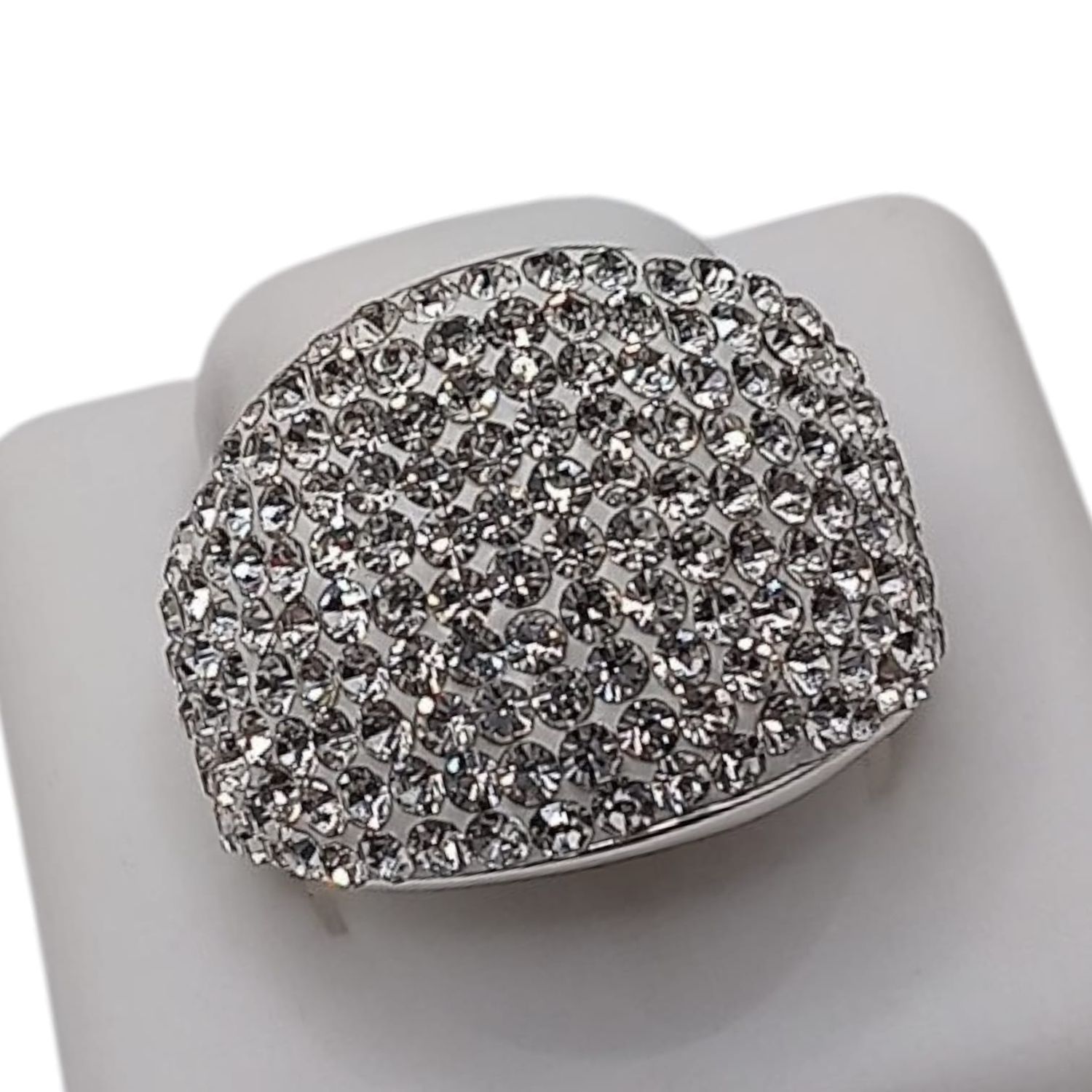 ANILLO MULTI PIEDRA SW BLANCA PLATA .925