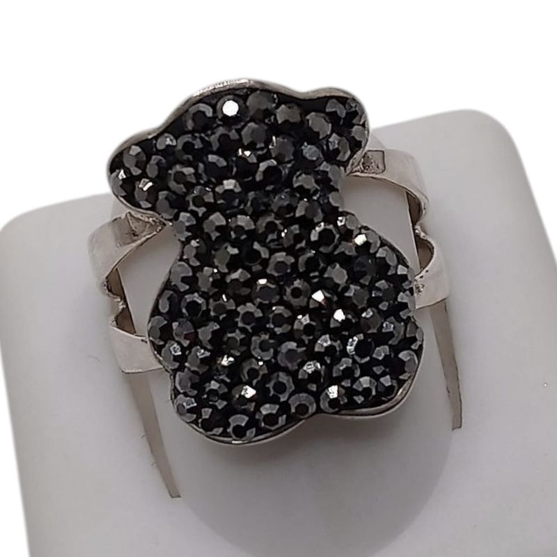 ANILLO OSITO MULTIPIEDRA SW VARIAS MEDIDAS  PLATA .925
