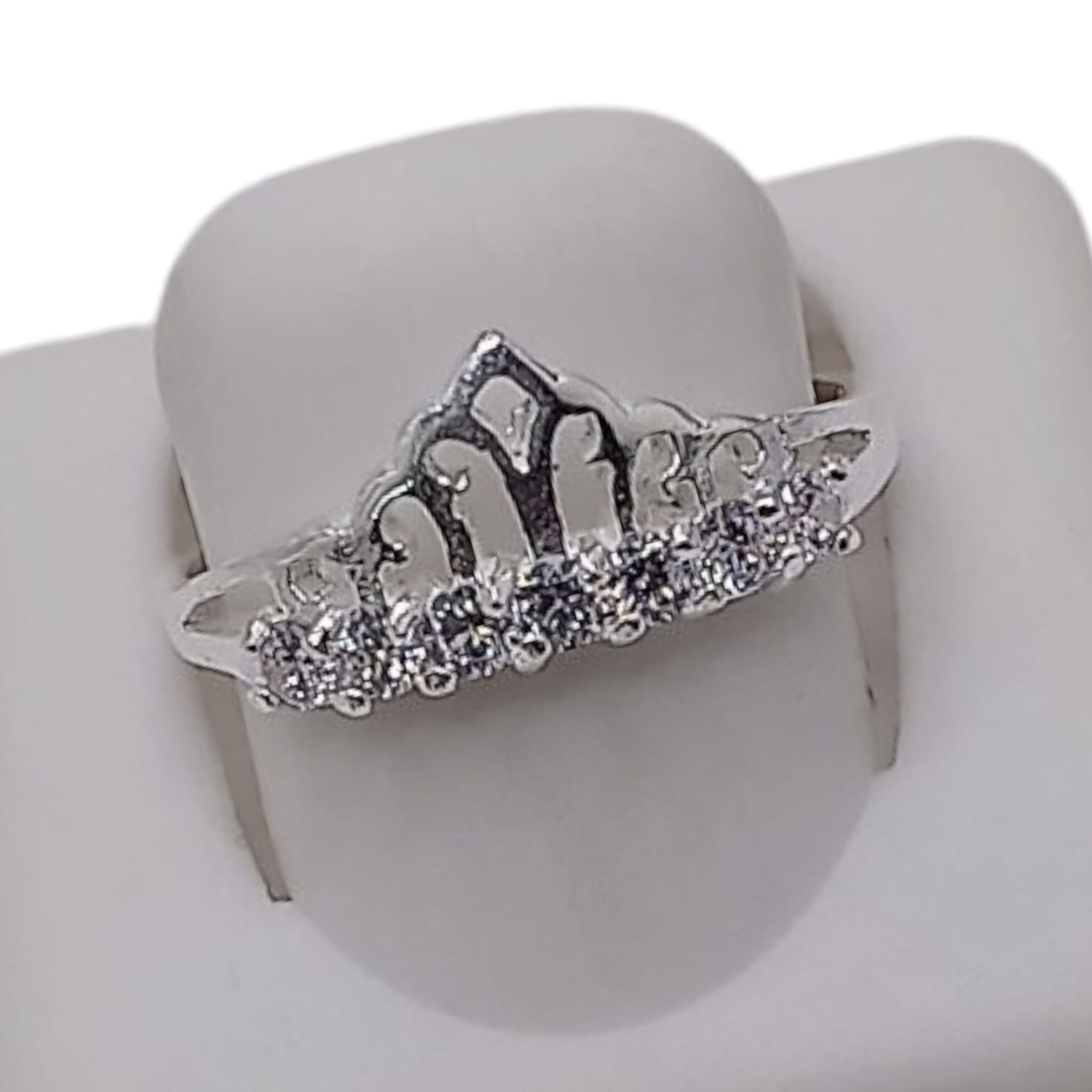 ANILLO CORONA PRINCESA VARIAS MEDIDAS  PLATA .925